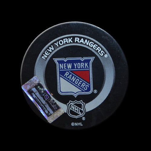 New York Rangers vs. Carolina Hurricanes Game Used Puck October 30, 2003