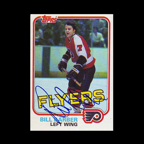 Bill Barber Philadelphia Flyers Autographed Card