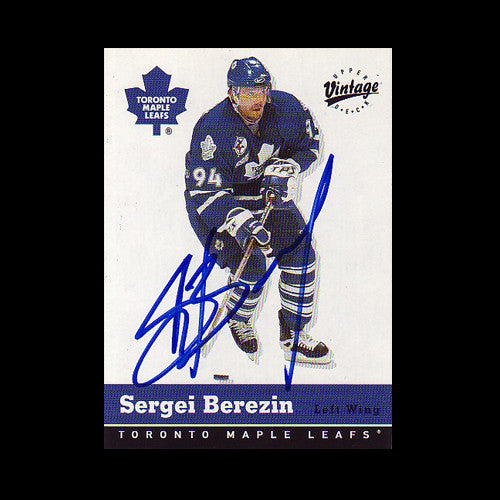 Autographed SERGEI BEREZIN 8x10 Toronto Maple Leafs photo - Main