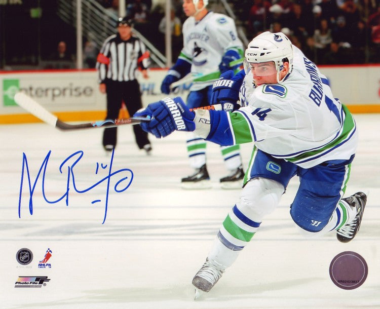 Alex Burrows Vancouver Canucks Slap Shot Autographed 8x10 Photo
