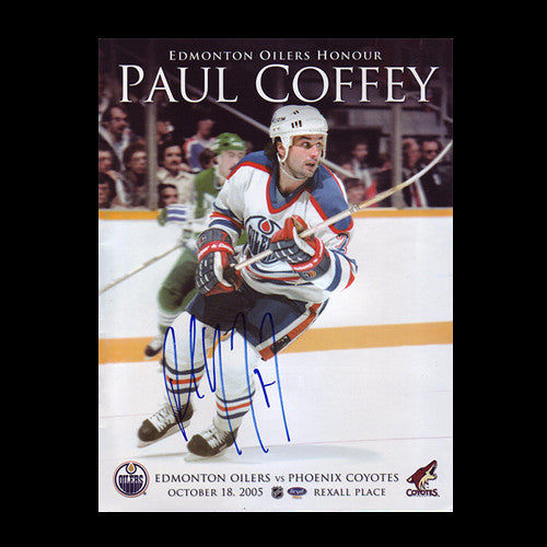 Paul Coffey Edmonton Oilers #7 HOF 04 Autographed Custom XL Jersey JSA
