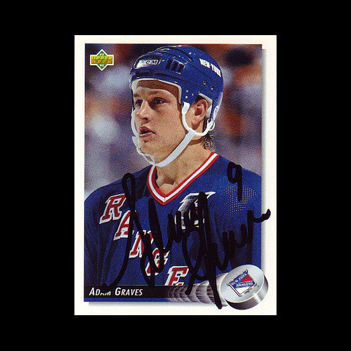 Adam Graves New York Rangers Autographed Card