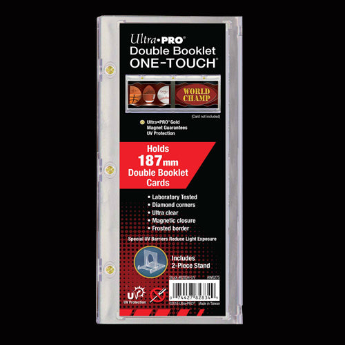 187mm Horizontal Double Booklet UV One Touch Magnetic Holder