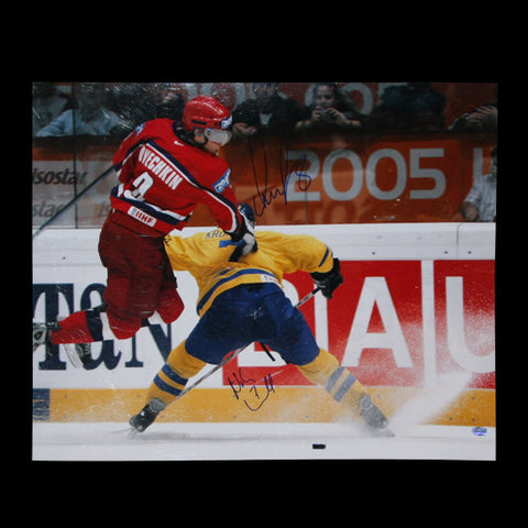 Alexander Ovechkin Team Russia & Niklas Kronwall Team Sweden Dual Autographed 16x20 Photo