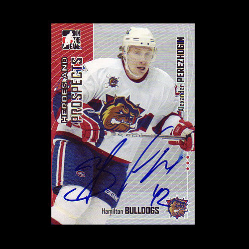 Alexander Perezhogin Hamilton Bulldogs Autographed Card