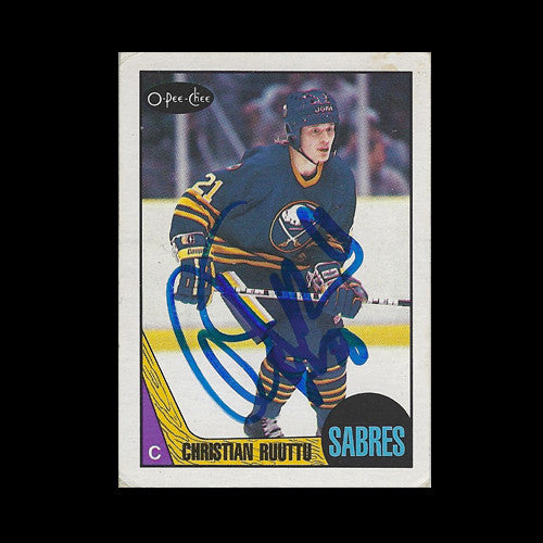 Christian Ruuttu Buffalo Sabres Autographed Card