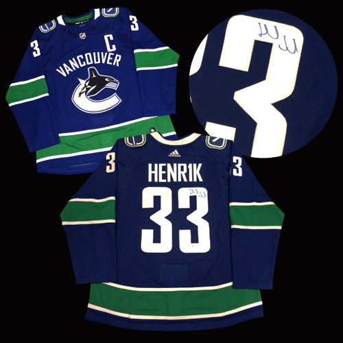 HENRIK SEDIN Signed Vancouver Canucks Blue Adidas PRO Jersey - NHL