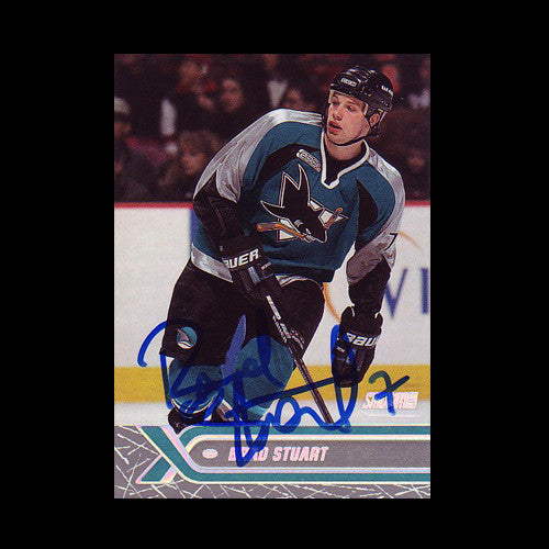 Brad Stuart San Jose Sharks Autographed Card