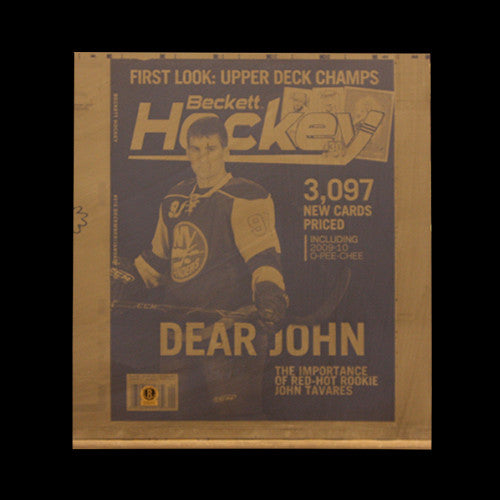 Beckett Hockey December/Januray 2011 Edition Black Printing Plate Featuring John Tavares