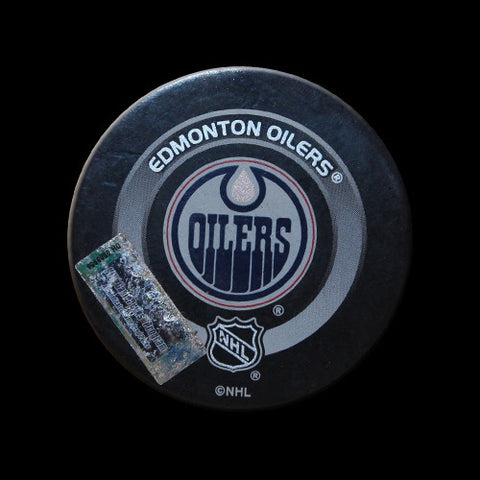 Edmonton Oilers vs Minnesota Wild Game Used Puck December 30, 2003