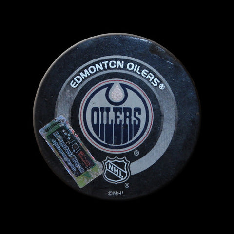 Edmonton Oilers vs Ottawa Senators Game Used Puck March 14, 2004