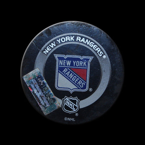 New York Rangers vs. Detroit Red Wings Game Used Puck October 25, 2003