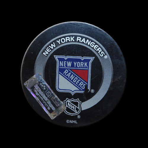 New York Rangers vs. Colorado Avalanche Game Used Puck November 2, 2003