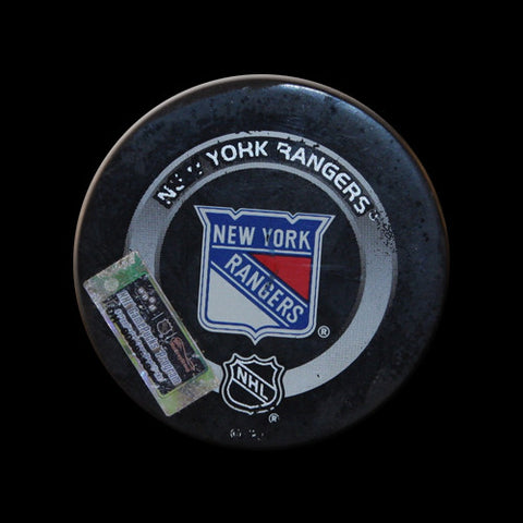 New York Rangers vs. Edmonton Oilers Game Used Puck November 10, 2003