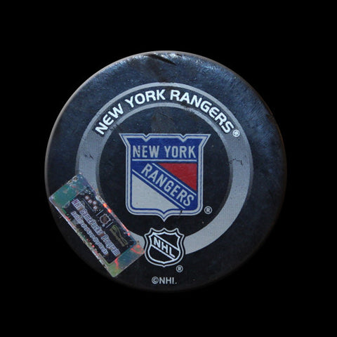 New York Rangers vs. New York Islanders Game Used Puck December 18, 2003