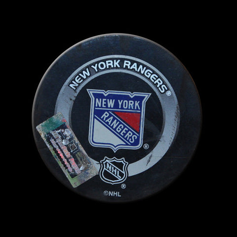New York Rangers vs. Ottawa Senators Game Used Puck February 16, 2004