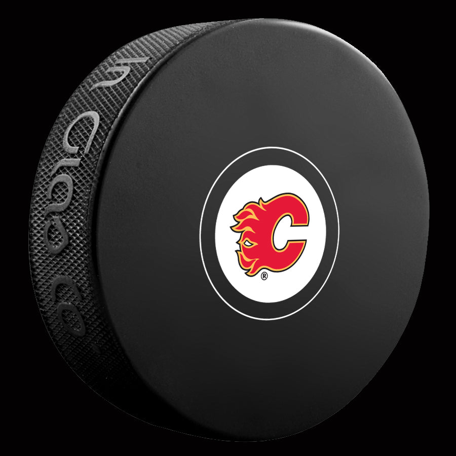 Calgary Flames Autograph Model Puck