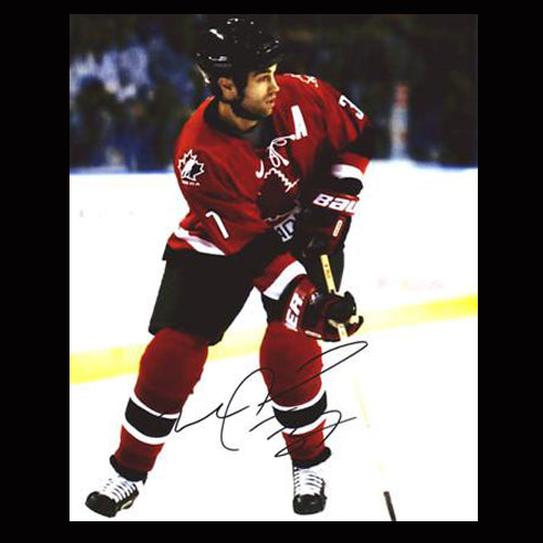 Mike Peca Team Canada Autographed Action 8x10 Photo