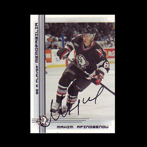 Maxim Afinogenov Buffalo Sabres Autographed Card