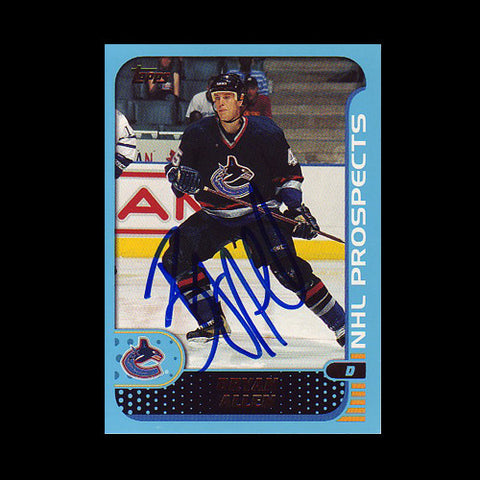 Bryan Allen Vancouver Canucks Autographed Rookie Card