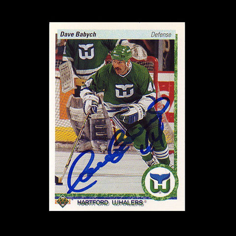 Dave Babych Hartford Whalers Autographed Card