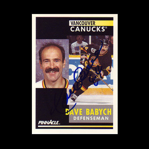 Dave Babych Vancouver Canucks Autographed Card