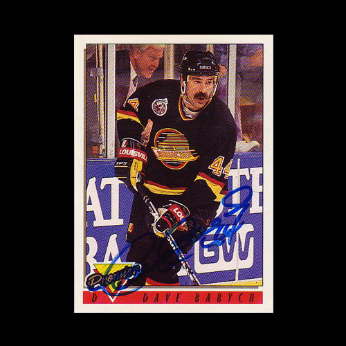 Dave Babych Vancouver Canucks Autographed Card