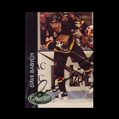 Dave Babych Vancouver Canucks Autographed Card