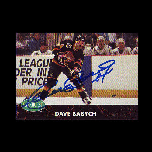 Dave Babych Vancouver Canucks Autographed Card