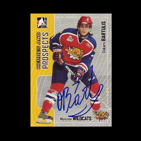 Oskars Bartulis Moncton Wildcats Autographed Card