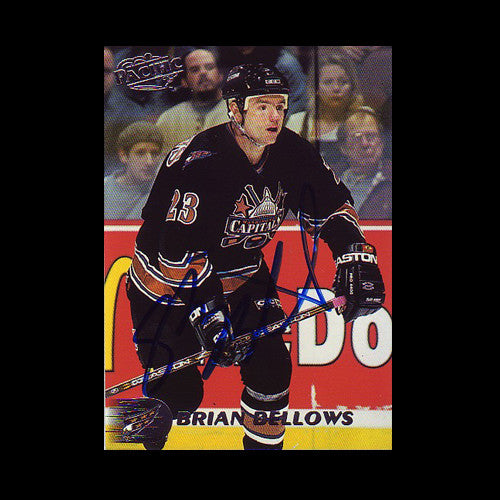 Brian Bellows Washington Capitals Autographed Card