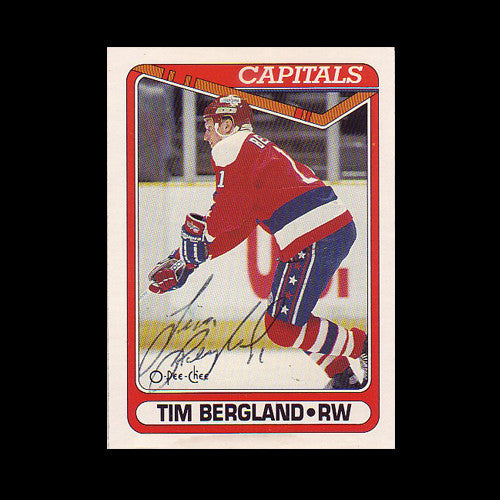 Tim Bergland Washington Capitals Autographed Card