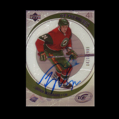 Derek Boogaard Minnesota Wild Autographed Rookie Card