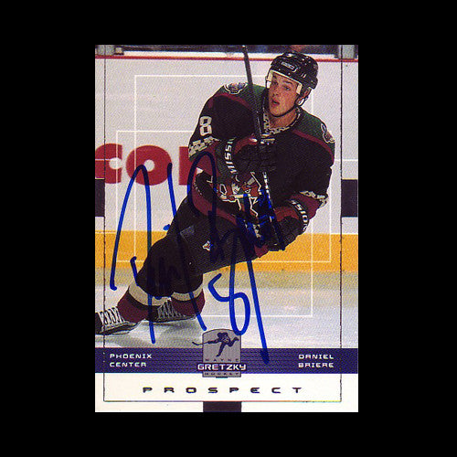 Daniel Briere Phoenix Coyotes Autographed Card