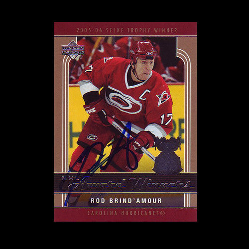 Rod Brind'Amour Carolina Hurricanes Autographed Card