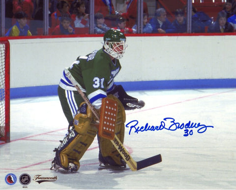 Richard Brodeur Hartford Whalers Autographed 8x10 Photo