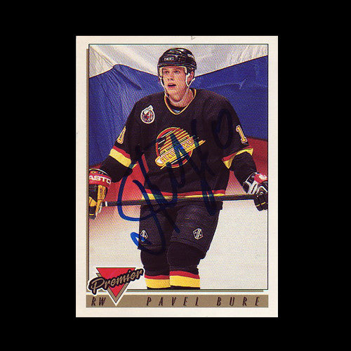 Pavel Bure Vancouver Canucks Autographed Card