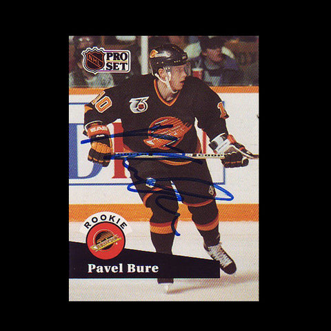 Pavel Bure Vancouver Canucks Autographed Card