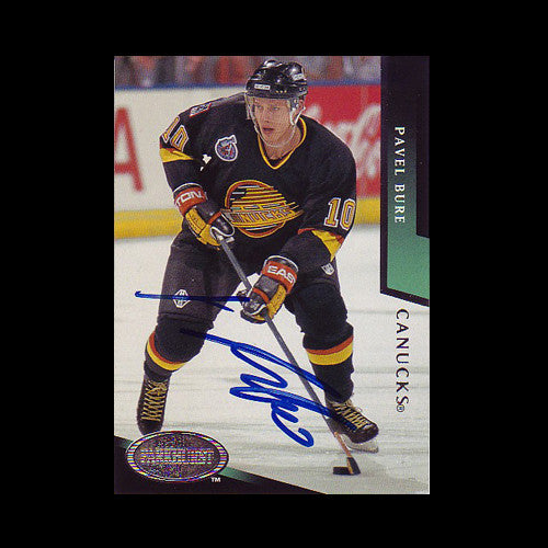 Pavel Bure Vancouver Canucks Autographed Card