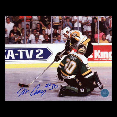 Jon Casey Minnesota North Stars Autographed 16x20 Beat by Mario Photo