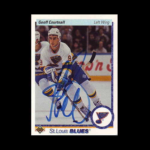 Geoff Courtnall St. Louis Blues Autographed Card