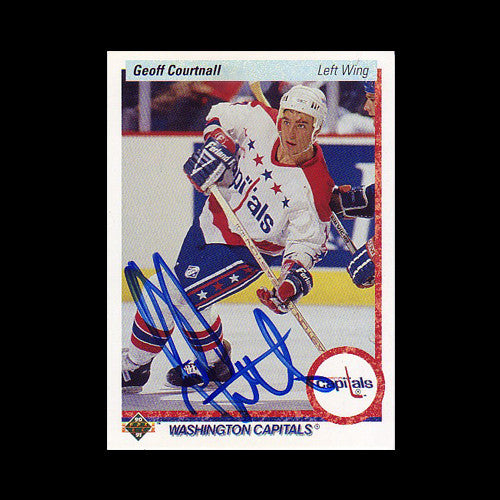 Geoff Courtnall Washington Capitals Autographed Card