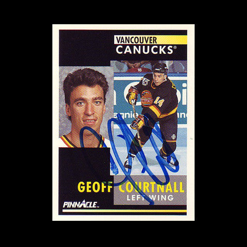 Geoff Courtnall Vancouver Canucks Autographed Card