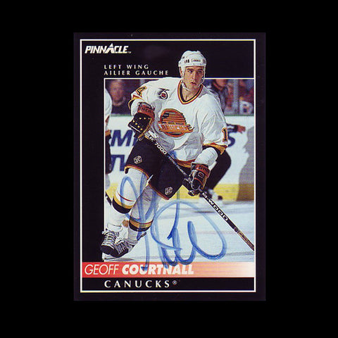 Geoff Courtnall Vancouver Canucks Autographed Card