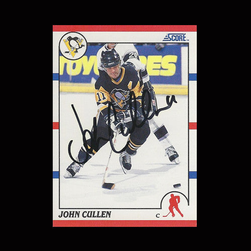 John Cullen Pittsburgh Penguins Autographed Card