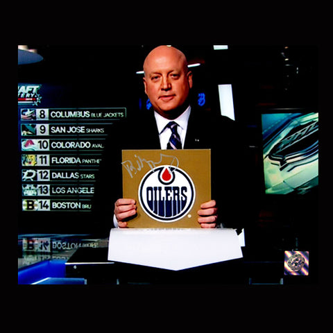 Bill Daly Autographed NHL Draft Lottery (McDavid) 8x10 Photo