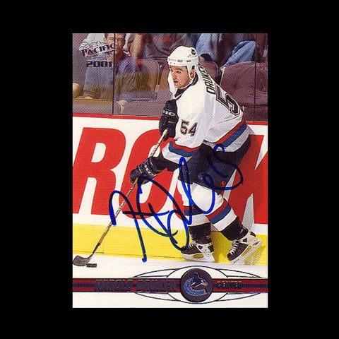 Harold Druken Vancouver Canucks Autographed Card