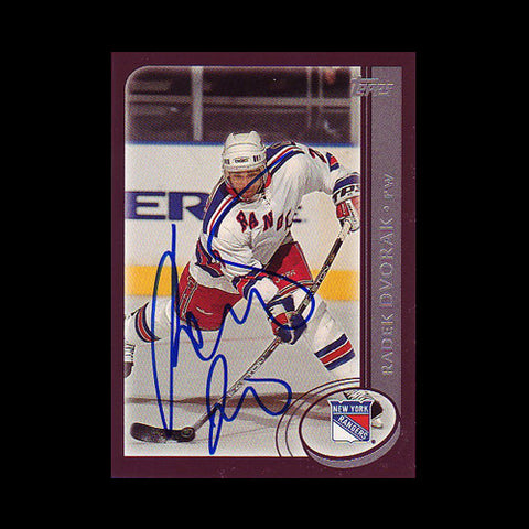 Radek Dvorak New York Rangers Autographed Card