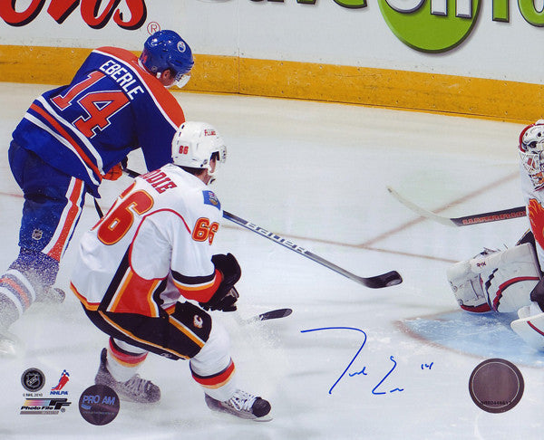Jordan Eberle Autographed Edmonton Oilers 1st NHL Goal 8x10 Photo - Clearance