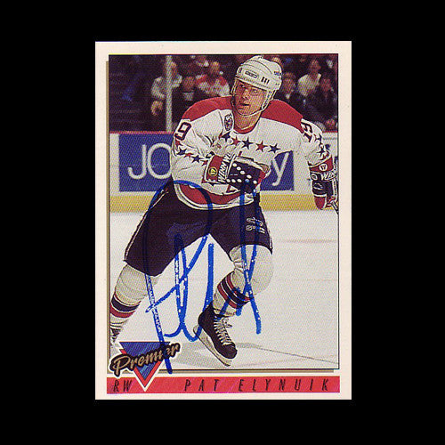 Pat Elynuik Washington Capitals Autographed Card